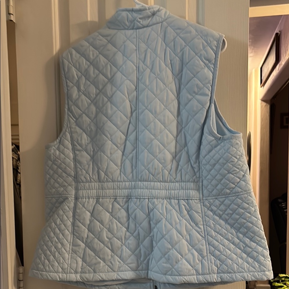Croft & Barrow Blue Quilted Vest Sleeveless Insulated - Picture 3 of 3
